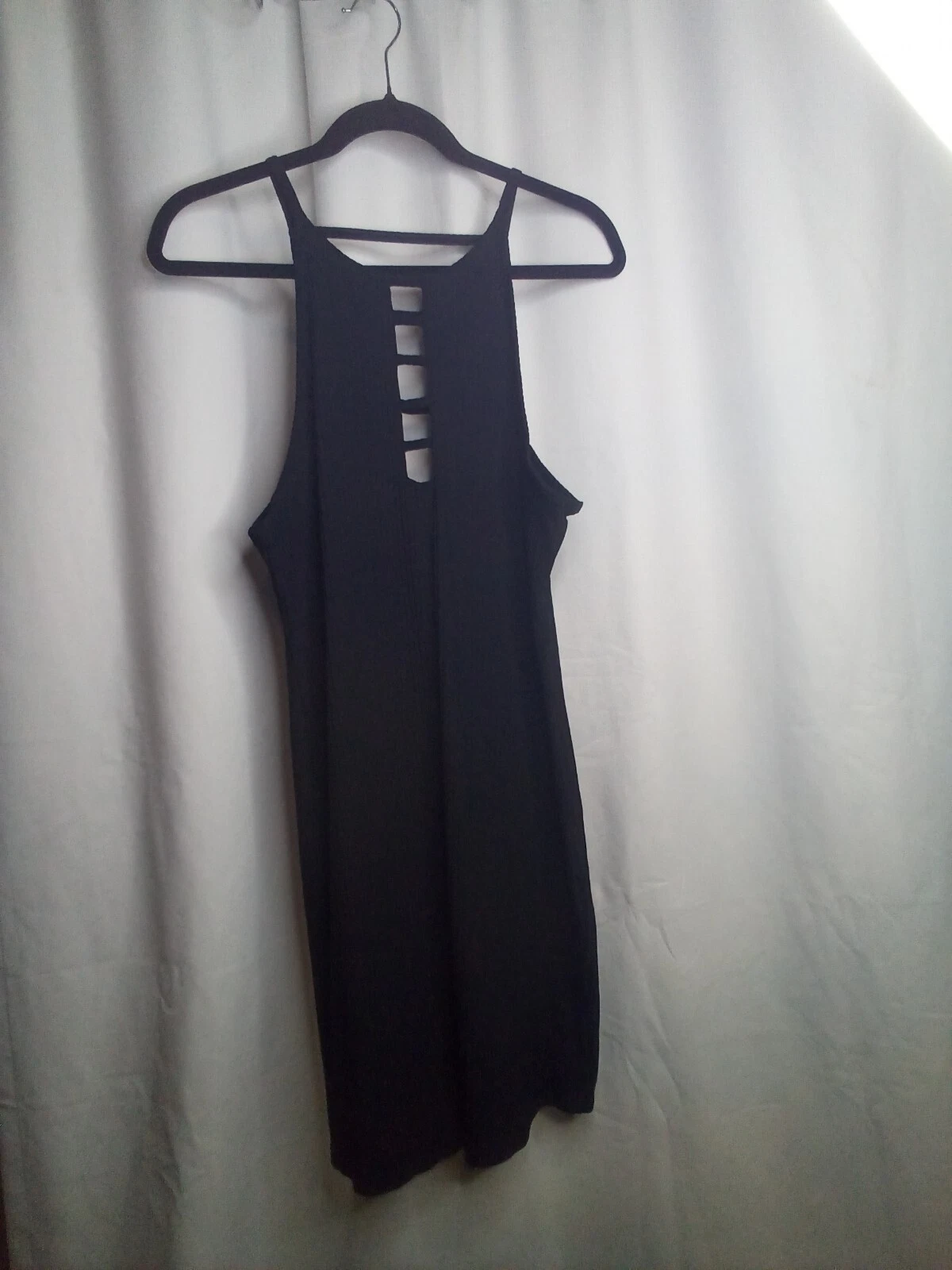 UNDERCOVER Abito sportivo Victoria L senza maniche con cinturini a costine nero