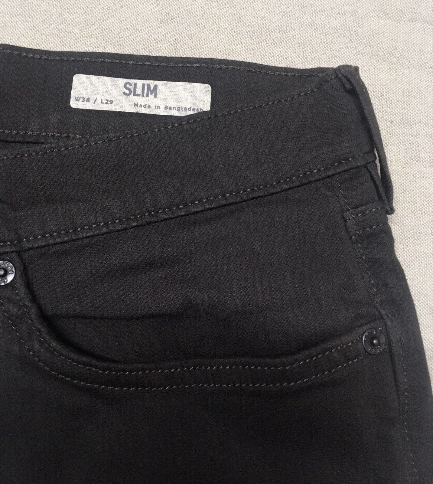 Marks & Spencer M&S Denim Slim 360 Flex Grey Cotton Denim Jeans 38 W 29 ...