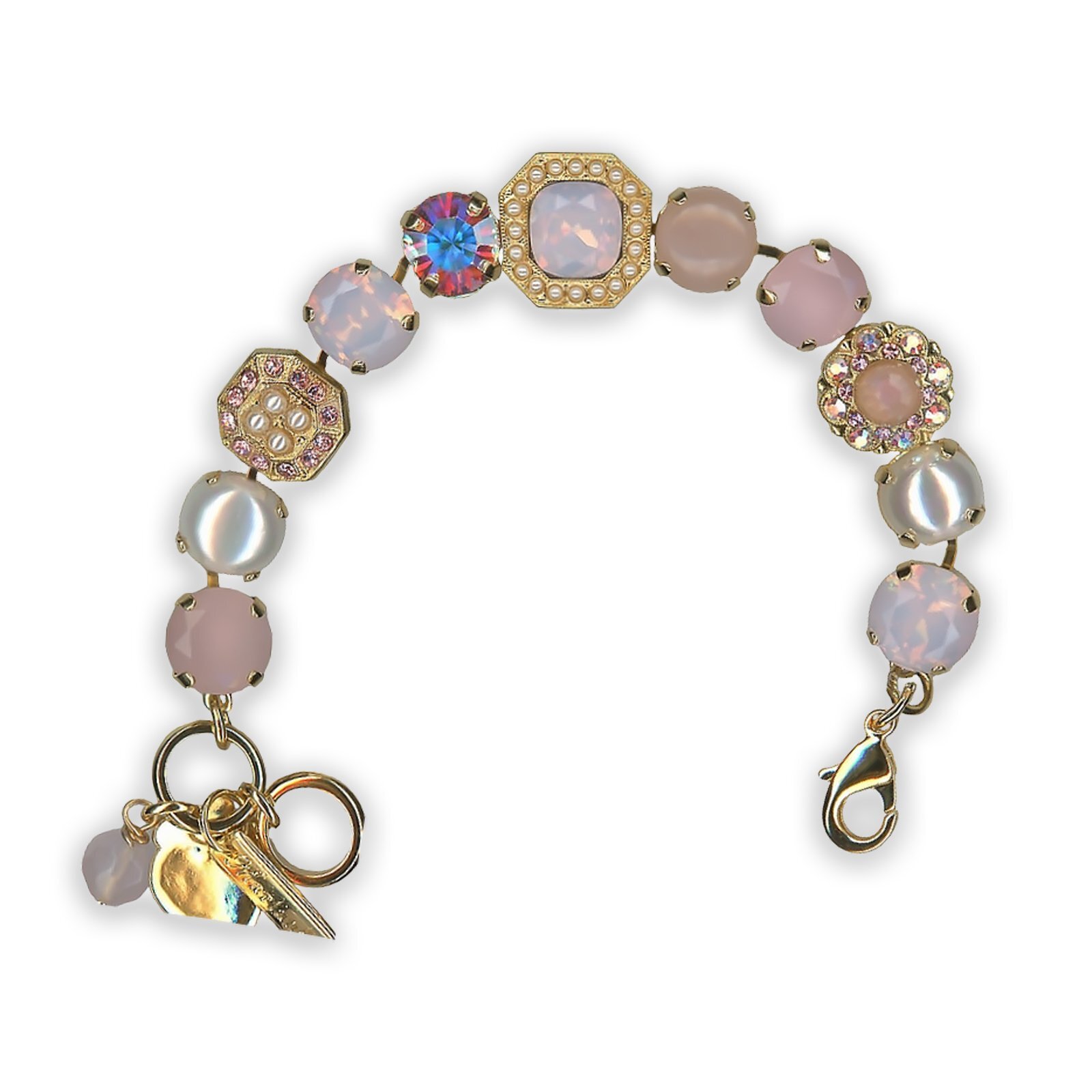 Rose Quartz Pearl Beaded Bracelet by Mariana My Treasures Collection-image