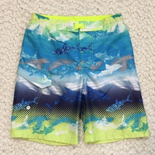 OP Boy's Board Shorts Swim Trunks  Small 6-7  Patterned Sharks