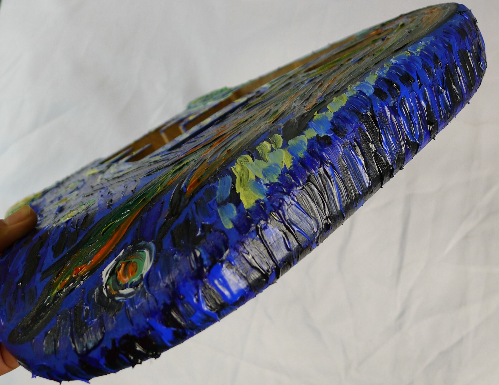 Strat Body 2pcs North American Alder HSS Hand Acrylic Oil Painting ≦3.52Ibs