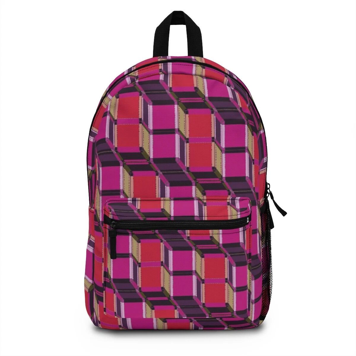 Time Plaid Backpack in Cherry Bomb