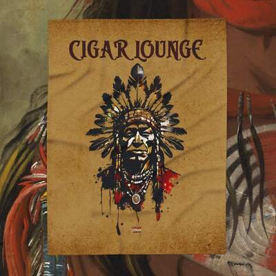 Cigar Lounge Indian Fleece Blanket Warm Cigars Lounge Throw Cigar Style Co.