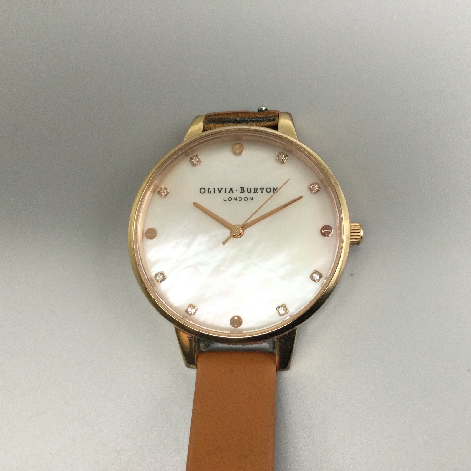 Olivia Burton Watch Women Rose Gold Tone Classic MOP BROKEN BAND New