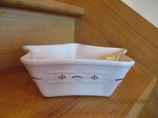 Longaberger Shining Star Dish bowl Traditional Red USA made *shipping included!*