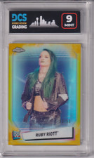 Ruby Riott (Soho) 2021 Topps Chrome WWE Gold Refractor Card DCS Graded 9 Mt #/50