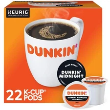 Dunkin Donuts Coffee Keurig K Cup Pods 22 Count Rich Smooth Flavor