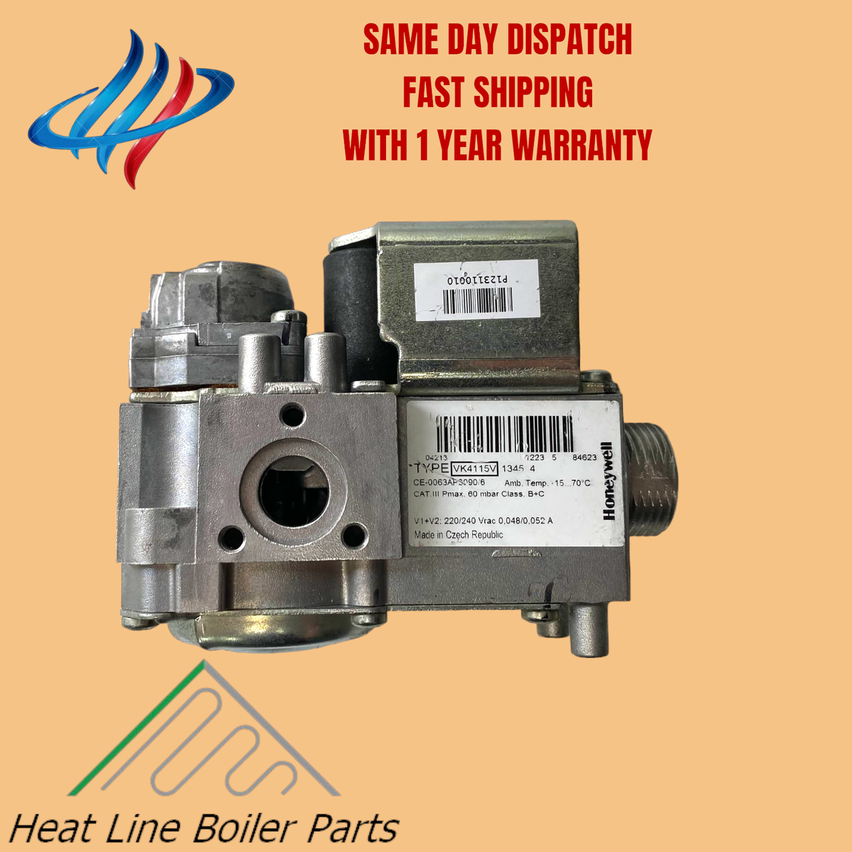 ATAG S4751900 BOILER GAS VALVE A SERIES HONEYWELL VK4115V1345