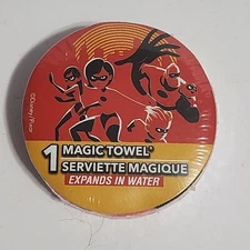 Magic Towel Disney The Incredibles family 11.5"x11.5" 2018 New