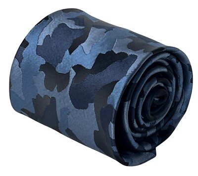 blue camouflage tie