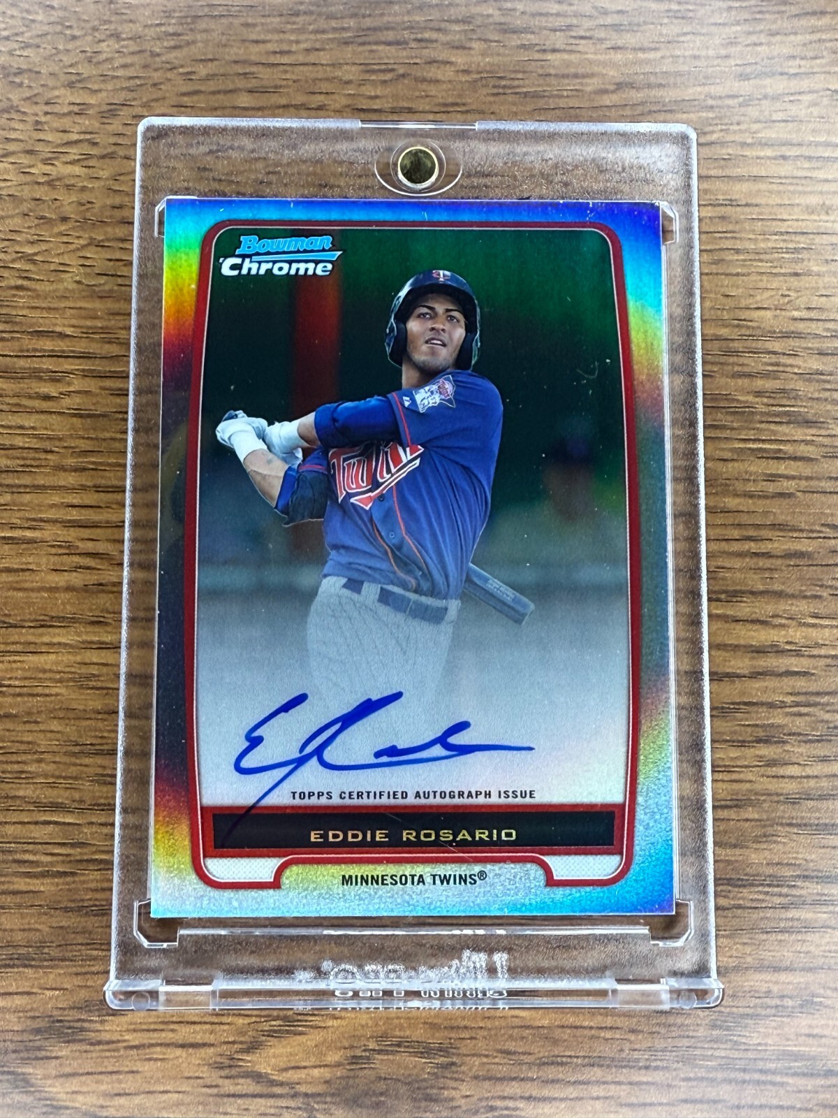 Eddie Rosario 2012 Bowman Chrome Prospect Refractor Auto /500