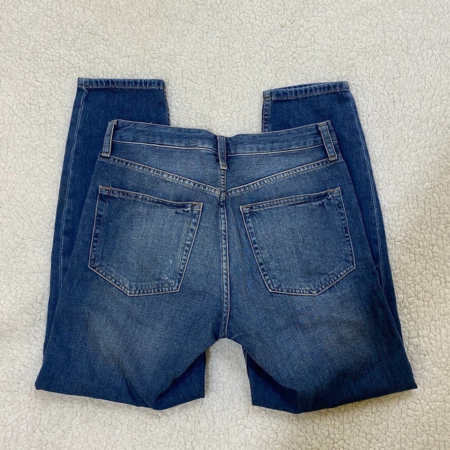 Jean Topshop Hayden Taille Haute Délavé & Déchiré - Taille W26 L30 (UK8) - Neuf Sans Étiquette