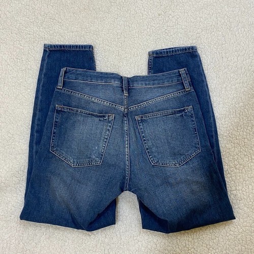 Topshop Women's Jeans Size 26 Ripped Button Fly Hayden Boyfriend High-Rise - Picture 4 of 9