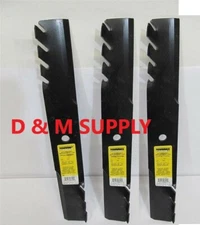 Set of 3 Lawn mower blades to Fit John Deere mulching TCU18990 M163983 M144196 