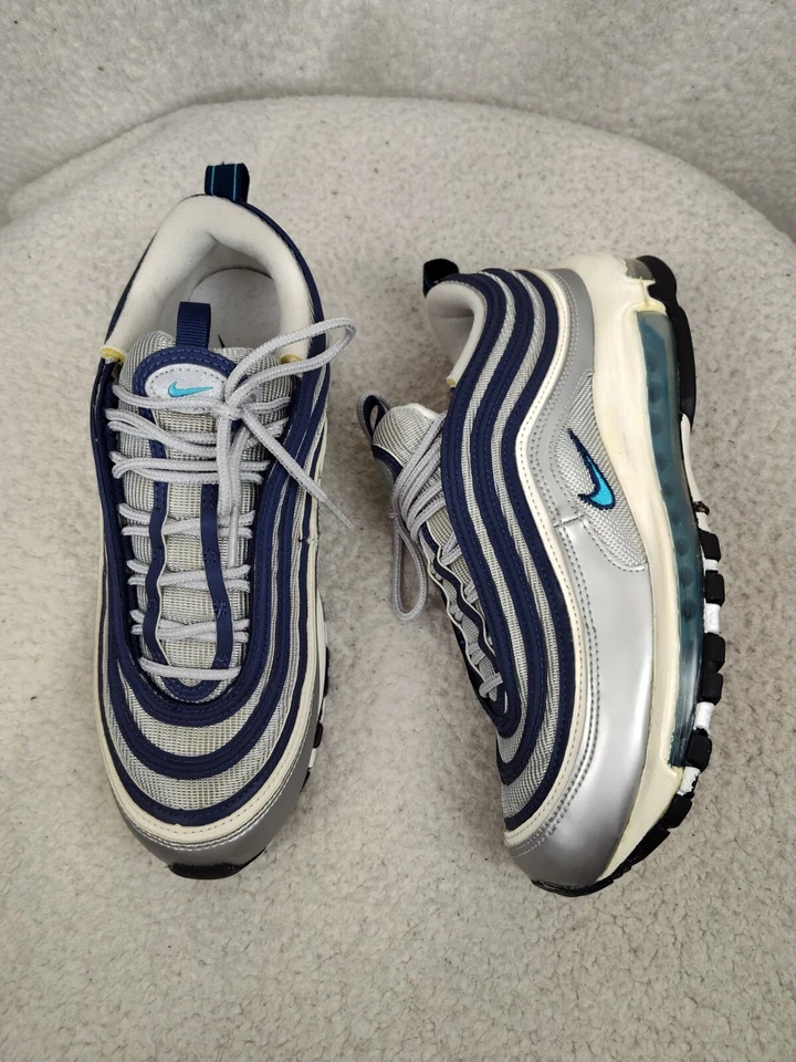 Tênis Nike Air Max 97 OG Feminino 9 Tecido Cinza com Cadarço Tênis de Treinamento Ativo - Imagem 4 de 4