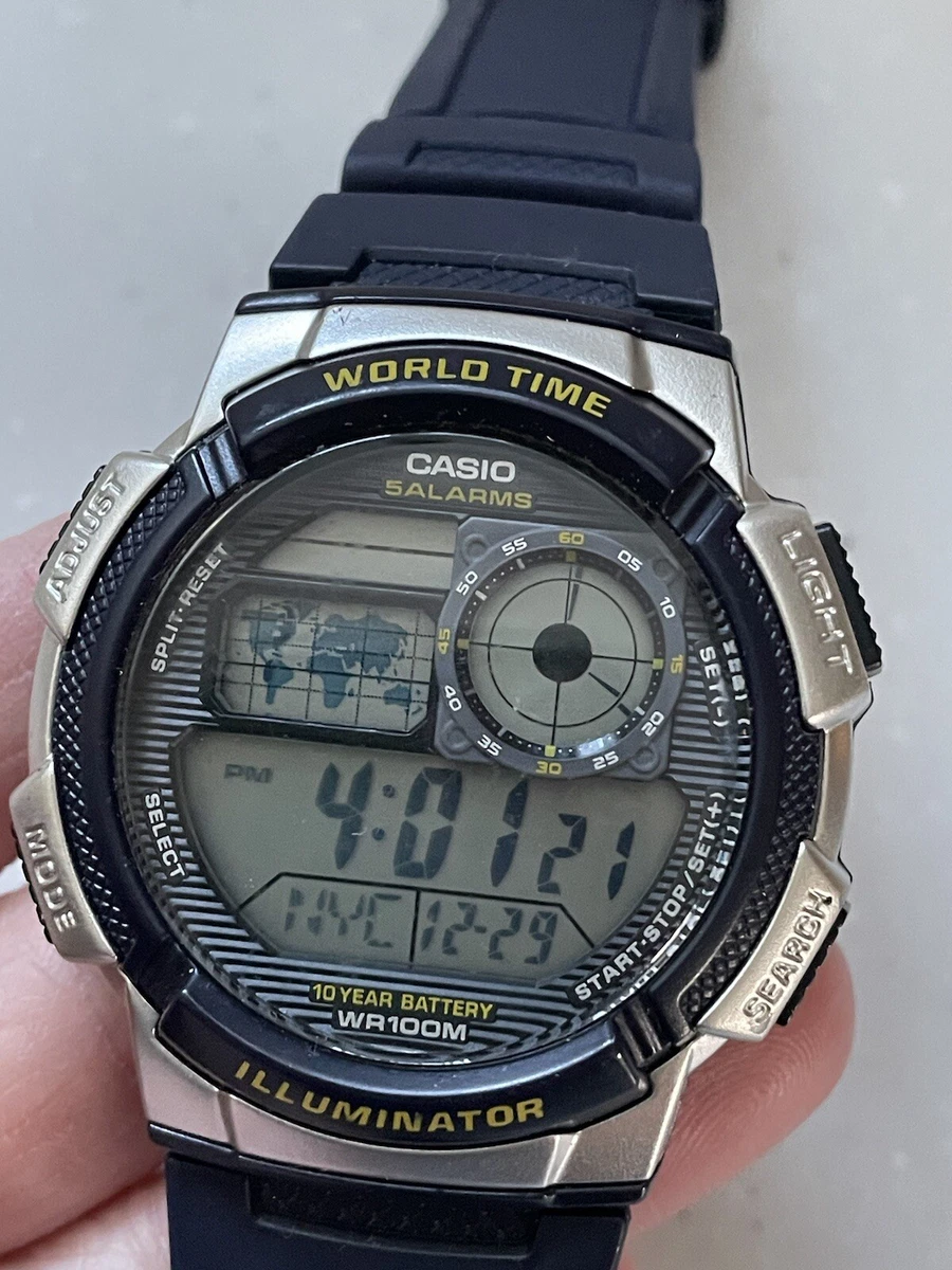 casio watch men World Time Illuminati s eBay