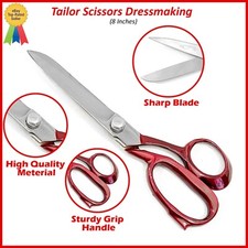 Tailor Scissors 8" Sewing Dressmaking Upholstery Fabric Cutting Taylor Shear