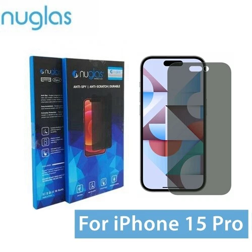 Screen Protector Nuglas Privacy Anti-Spy Glass For iPhone 15 14 12 11 16 Pro Max - Picture 9 of 35