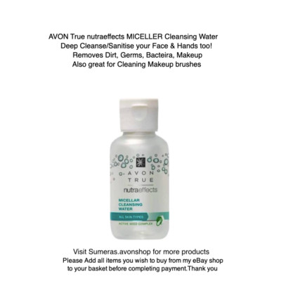 Neu Avon True Nutra Effects Mizellen Reinigungswasser 50ml Reisegröße ~ Kostenloser Versand