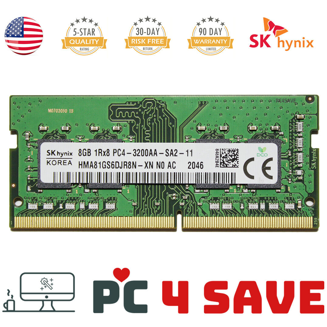 SK Hynix 8GB DDR4 3200MHz 1RX8 PC4-3200AA 260 1.2V SODIMM SK Hynix 8GB DDR4 3200MHz 1RX8 PC4-3200AA 260 1.2V SODIMM