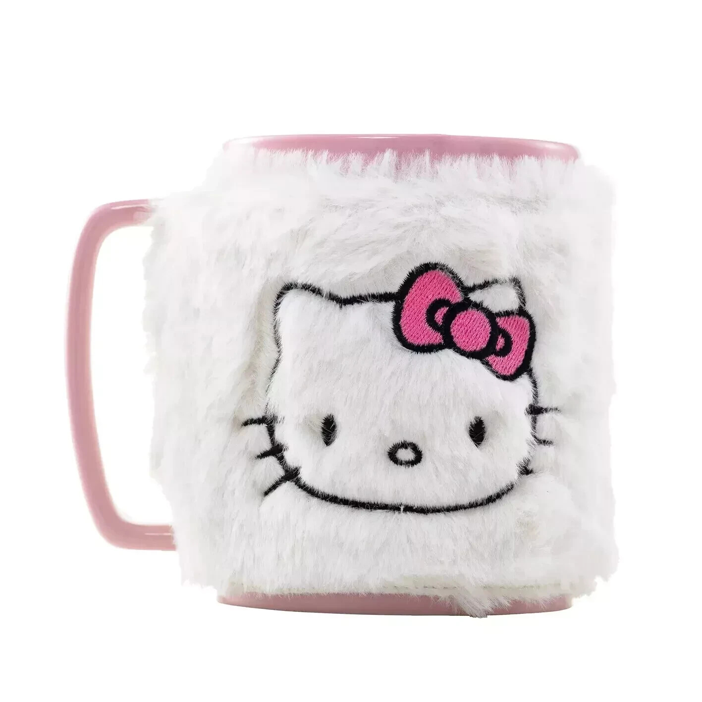 Hello Kitty Fuzzy Mug - 450ml mug with fluffy cover