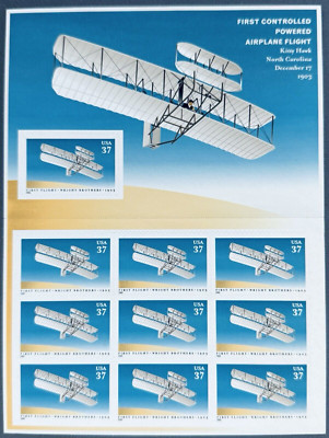 SoCo Stamps -US Scott #3783 - Complete Sheet - First Flight Wright Brothers MNH