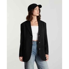 Everlane The ’80s Blazer Jacket Long Sleeve Black Women's Size 2 Nwot