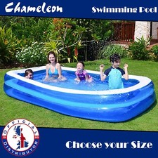 Swimming Pool Kids Family Adults Inflatable Thick PVC Family Pool  S or L