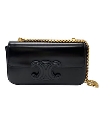 ショルダーバッグ・ポシェット CELINE SHOULDER BAGS BLACK Celine Black Triomphe Shoulder Bag | Consign of the Times ™