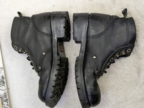 Xelement Boots Women 8 Black Righteous Leather Zippered LaceUp Motorcycle Ladies - Picture 11 of 14