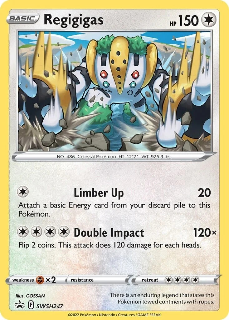 Regigigas SWSH247 Promo Pokemon Card NM