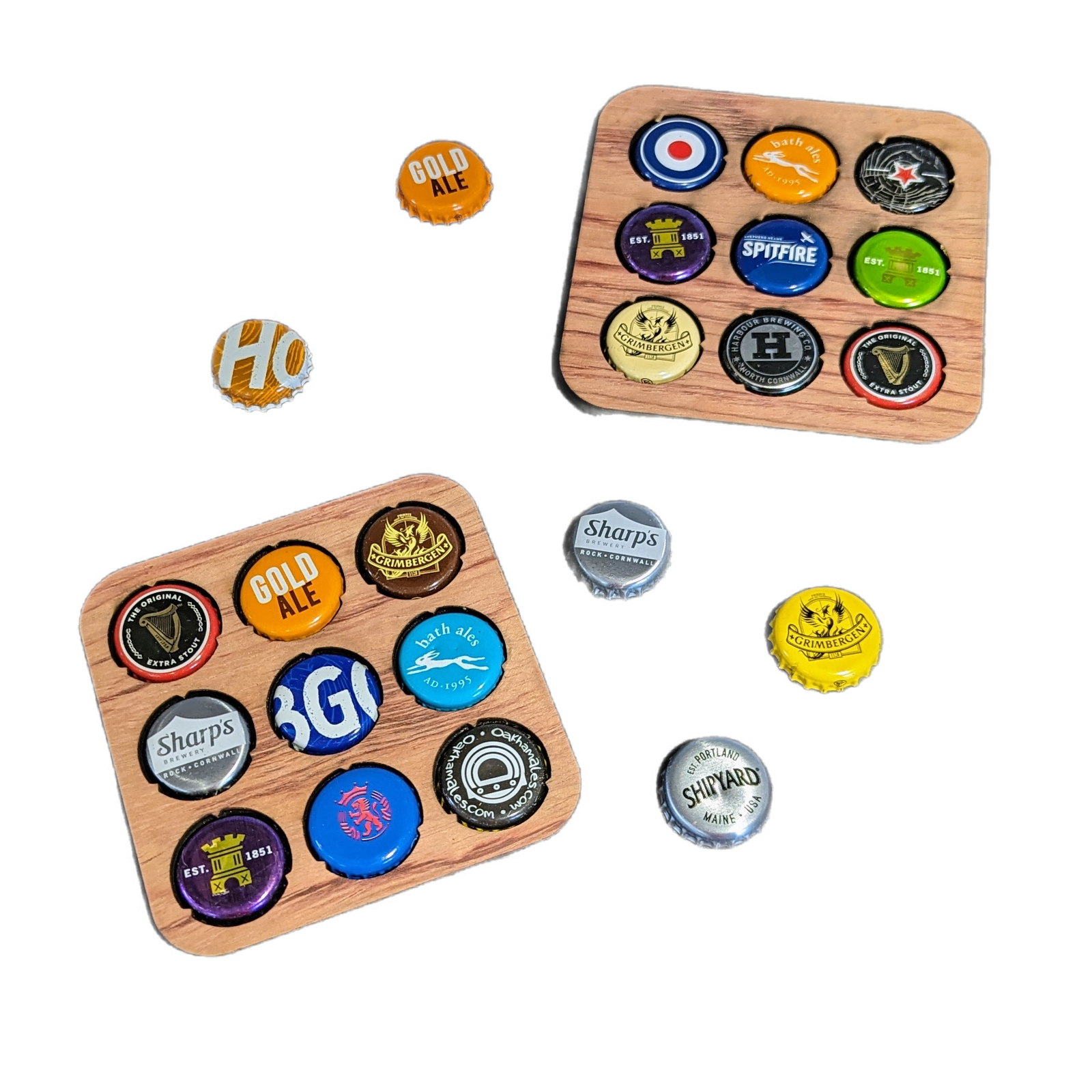 Beer Cap Coaster Personalised Bottle Top Holder Wooden Gifts For Dad