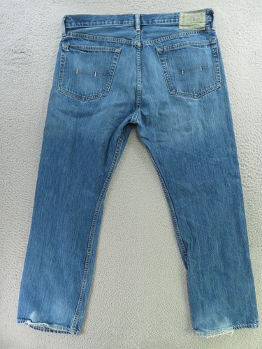 Ralph Lauren Polo Jeans Mens 36x30 Blue Denim Straight Loose Y2K - Picture 4 of 10