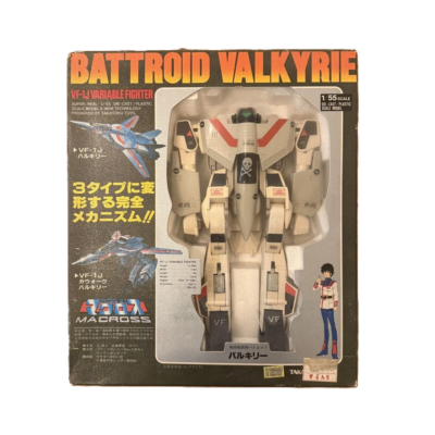 日焼けあり　ほぼ未使用　バルキリー　1/55 VF-1J バンダイ 80's Takatoku Japan Macross 1/55 VF-1J Hikaru Valkyrie MIB