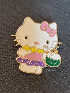 Hello Kitty Enamel Metal Pin Lapel Hat