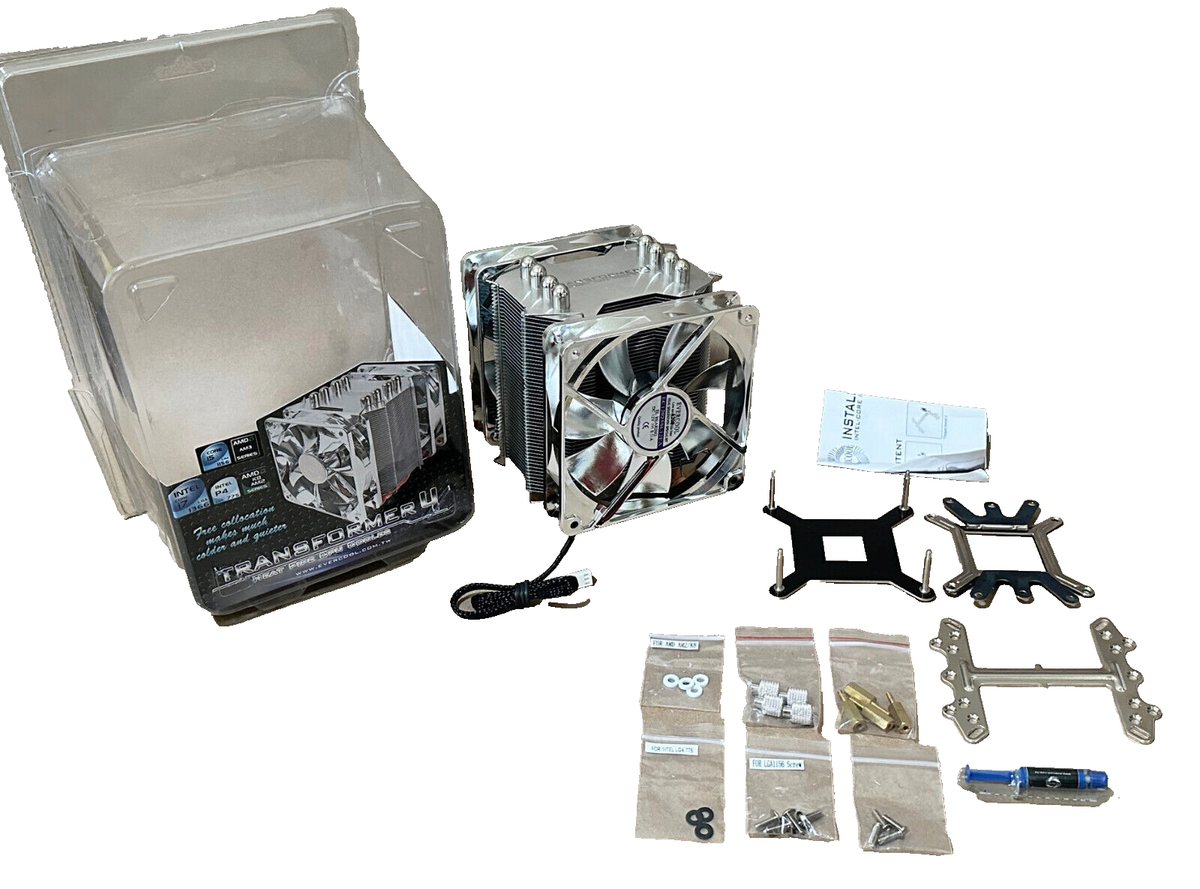 Evercool Transformer Copper Heatpipe Dual-Fan CPU Cooler for LGA