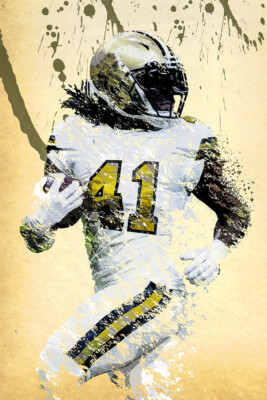 New Orleans Saints Alvin Kamara Football Player Wall Art Home