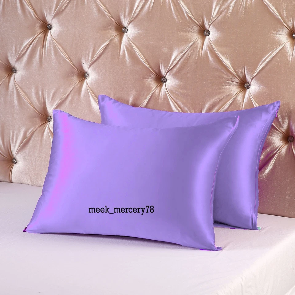 Funda de cojín de ossum sedosa funda de almohada satinada funda de cojín suave cómoda S23 Foto 3 de 4