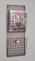 Country Copper Wire Wall Magazine Rack / Nice Country Copper Wire Wall Magazine Rack / Nice