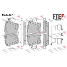 1x Bremsbelagsatz, Scheibenbremse FTE 9011166 passend für OPEL VAUXHALL BUICK