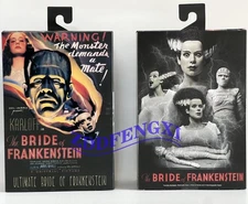 NECA The Bride of Frankenstein Universal Monster Black White 7" Action Figure