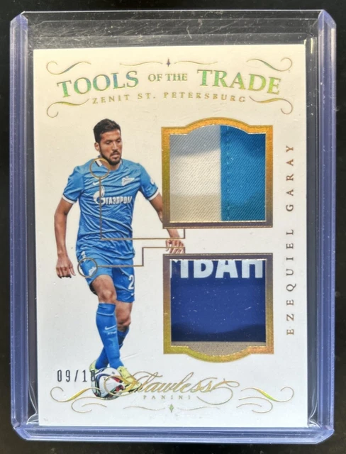 2015-16 Panini Flawless Ezequiel Garay Tools of the Trade Dual Patch Gold #/10