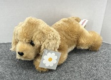 Aurora Golden Retriever Plush Dog 12" Stuffed Animal Laying Puppy Beige Tan