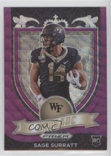 2021 Panini Prizm Draft Picks Crusade Purple Wave Prizm Sage Surratt #177 11dm