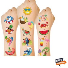 Temporary Tattoos Summer Waterproof Tropical Flamingos Pool Party Favors