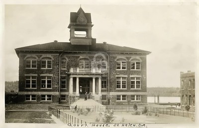 Courthouse St. Helens Oregon c1910s RPPC Photo Postcard COPY