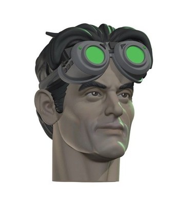 Rod Man Custom Action Figure Head 1:9 or 1:6 Mego