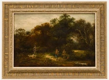 G. Murray - 19th Century Oil, Figures in a Woodland Clearing