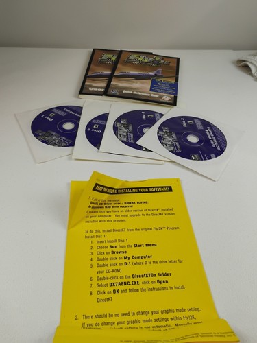 Fly 2K Flight Simulator Special Edition PC 4 CD Disc Flugzeug Handbuch Referenz
