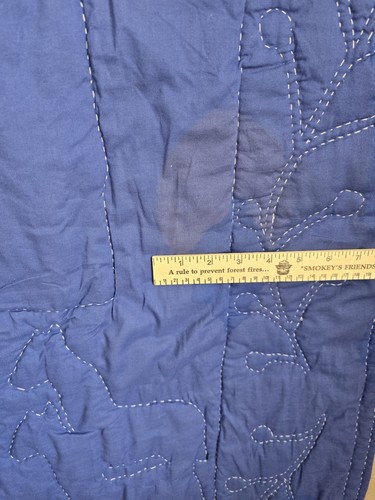 Vintage Williamsburg Arche Noah Quilt Überwurf Decke Applikation bestickt 49"x60" LESEN - Bild 14 von 16